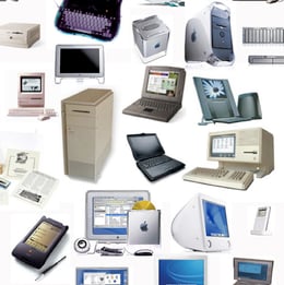 Apple samling af gamle maskiner og tilbehør