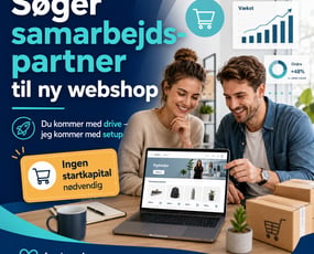 Samarbejdspartner søges til ny webshop – perfekt til dig med drive, men uden startkapital