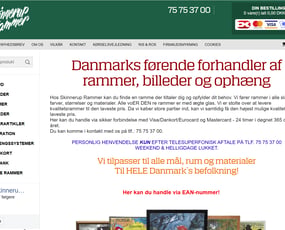 Velfungerende rammevirksomhed med WEBSHOP til salg!
