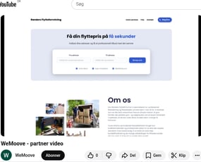 WeMoove - Ny SaaS til flyttebranchen med indbygget bookingsystem, samt medarbejder- og flådehåndtering. Skræddersyede flyttetilbud på få sekunder med hjælpe fra AI. 400 udviklingstimer brugt.