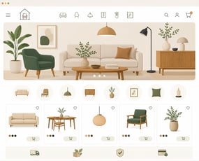 Webshop med møbler & boliginteriør