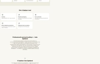 Nøglefærdigt sommerhusservice-koncept – klar til lancering