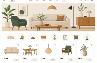 Webshop med møbler & boliginteriør