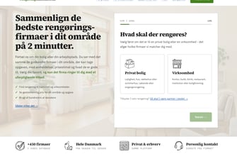 Rengøringsportal med 260 henvendelser og 35 partnerfirmaer