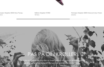 Køreklar webshop med salg af hårprodukter - START 2022 UD MED ET BRAG