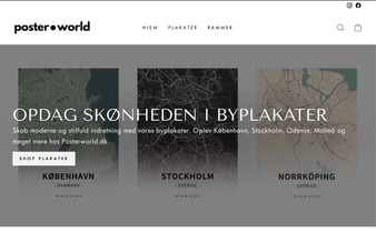 Køreklar dropshipping shop med salg af plakater med stort potentiale