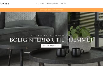 Unik webshop med salg af møbler og interiør til hjemmet