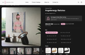 Sælg lærredstryk on demand - Bigfatcanvas.com