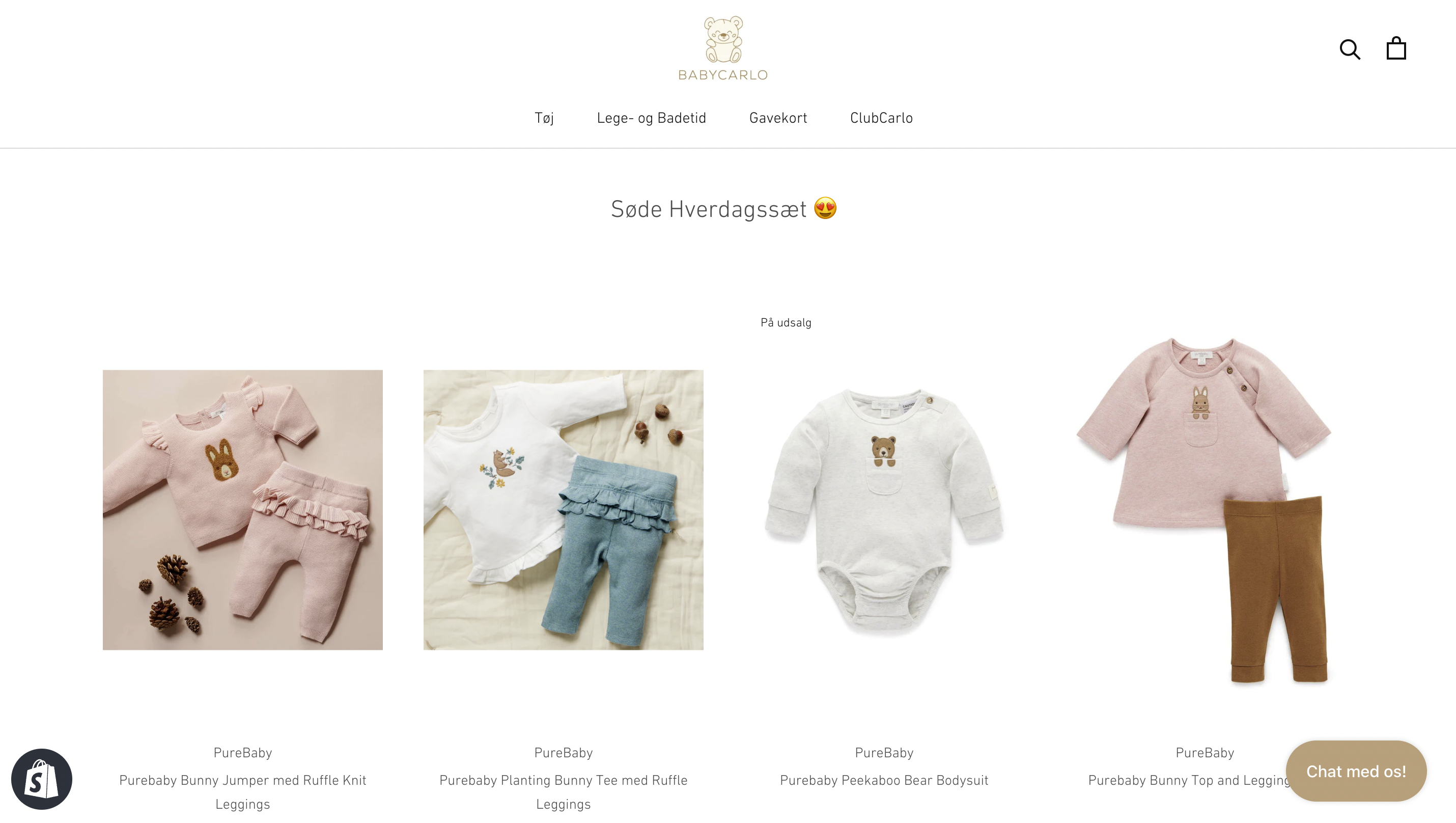 BabyCarlo.dk - Velfungerende webshop med unikt økologisk baby- og børnetøj - Omsætning 2021: 635.000 kr.