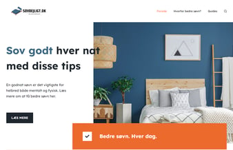 Affiliate website med fokus på søvn