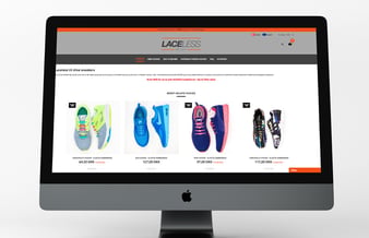 Laceless.dk webshop med elastomiske snørebånd - Shopify - Varelager på 165.000 DKK