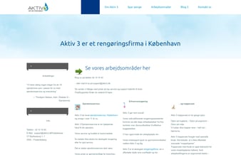 Hjemmeside for tidligere rengøringsfirma der lå i toppen af Google