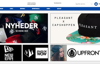 Komplet webshop med salg af hovedbeklædning