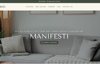 Dropshipping shop med salg af plakater - Avance på hele +50%