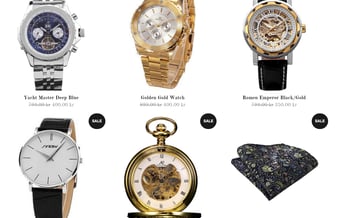 Webshop med salg af ure og accessories med omsætning 