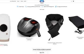 Dansk webshop med potentiale, salg af massageapparater 