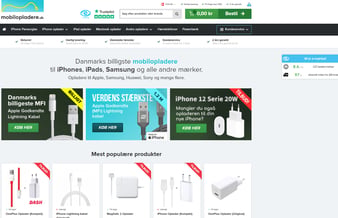 Webshop med mobil tilbehør organisk salg og 458.740 kr. i omsætning