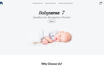 Webshop med salg af markedets bedste baby vejrtrækningsalarmer
