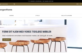 Dropshipping shop med salg af high-end møbler 