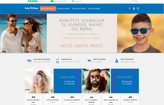 Webshop med salg af solbriller som er SEO optimeret