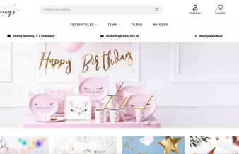 Nystartede webshop med festartikler til salg