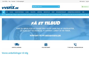 VVS webshop med godt brand og kæmpe potentiale - Omsætning 2022: 8.9 million kr.