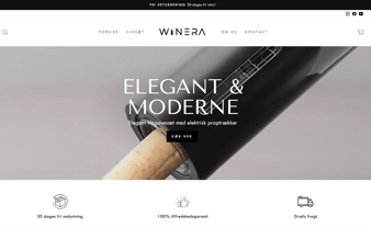 Lækker Webshop l  Winera.dk  l Inklusiv varelager
