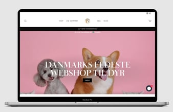 Webshop med salg af kæledyrs produkter - Omsætning på: 10.000 kr. på 1 måned.