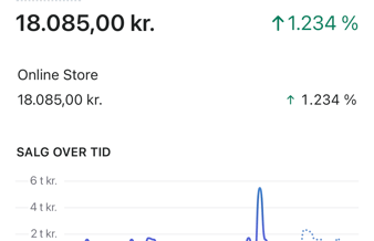 NY PRIS 59.000 inkl. Moms for webshoppen og varelageret.
