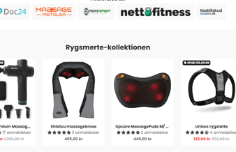 Webshop med salg af massagepistol og produkter mod rygsmerter - Omsætning: 162.000 kr.