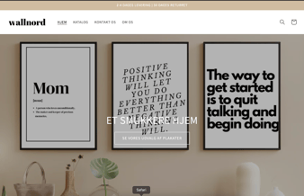 Dropshipping shop med salg af unikke plakater