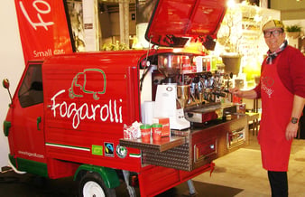 Mobil kaffebar (1 eller 2 kaffebiler m.v.) på franchisebasis