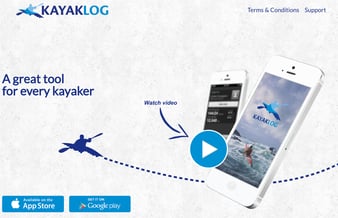 Kayaklog.net - iOS og Android App til kajakroere downloadet ca. 36.000 gange.