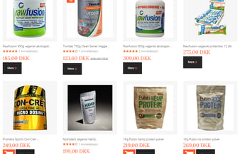 Ny flot webshop med salg af veganske kosttilskud - incl. lager