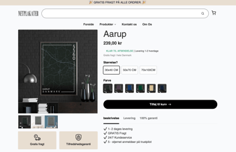 Plakat webshop med danske byer - DANSK DROPSHIP, START 2022 MED ET BRAG!