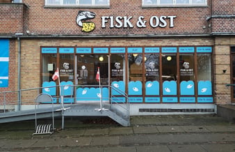 Super Flot fiskebutik i hjertet af Øgade- kvarteret. - Aalborg.