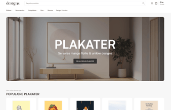 Webshop med plakater og et godt domæne