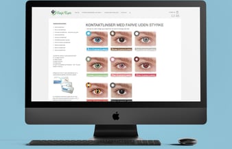 Webshop med farvede kontaktlinser uden styrke - Organisk salg med årlig overskud på 24.000 kr. - Siden 2011