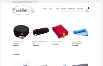 Webshop med omsætning - yogaudstyr og spirituelle produkter