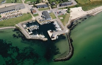 Havn på Nordlangeland med ca. 100 pladser til både og mobilhomes