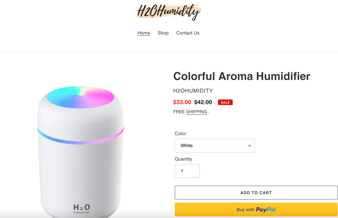 Professionel Niche Dropshipping Hjemmeside+Instagram - Salg af Luftfugtere