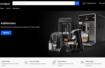 Webshop med salg af alle tiders kaffeprodukter - START 2022 MED EN HELT NY WEBSHOP!
