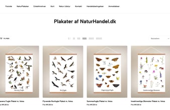 NaturHandel.dk - Webshop med unikke danske naturplakater sælges