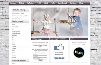 Populær og attraktiv børnetøjs webshop 