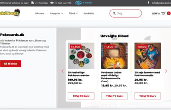 Pokémon webshop til salg - Omsætning 118.000 kr. mellem feb-jun 2023