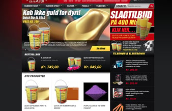 Webshop salg af flydende dip til indpakning af bl.a. biler