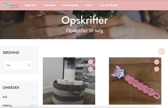 Online platform for folk der hækler og strikker - 1700 medlemmere på platformen