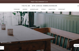 Falta.dk | 100% Køreklar dropship webshop med Borde, stole med mere.