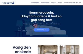 Findsøvn.dk - Affiliate side med fokus på senge
