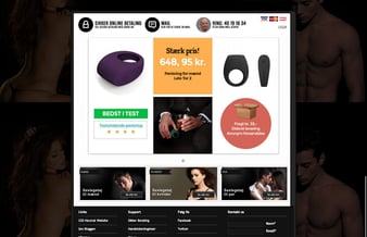 Veletableret 2 årig sexshop med facebook fanside. 